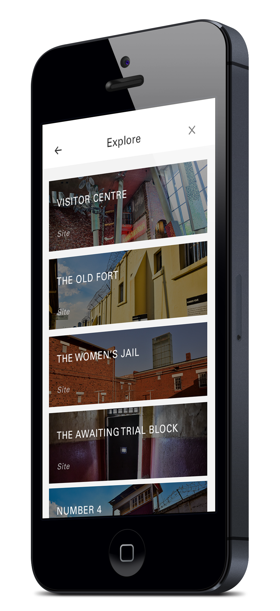 Mobile App and Guided Tours screen