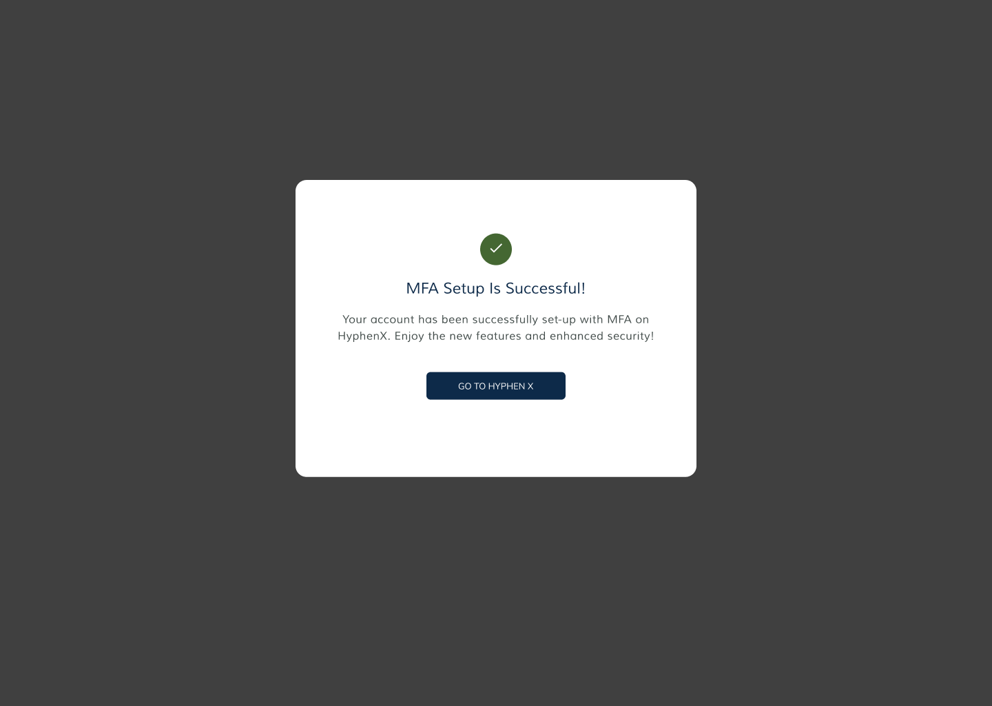 Multi-Factor Authentication screen